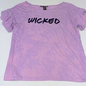 womens wicked light pink & purple tie dye tshirt size small